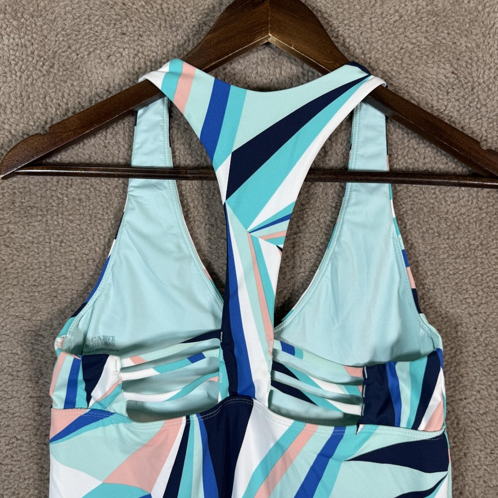 Carve Designs Swimdress Womens Small Multicolor Geometric Racerback Swim Dress - Picture 6 of 9
